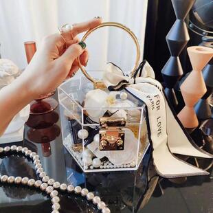 采购产品高端金属环箱,亚克力透明六角形盒子,毕业礼品盒,六角