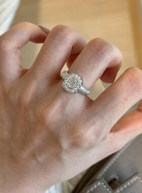 XBK镶钻戒女气质麻方精致高级感