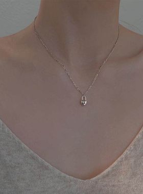 XBK锁骨简约项链链颈爱心锁锁爱