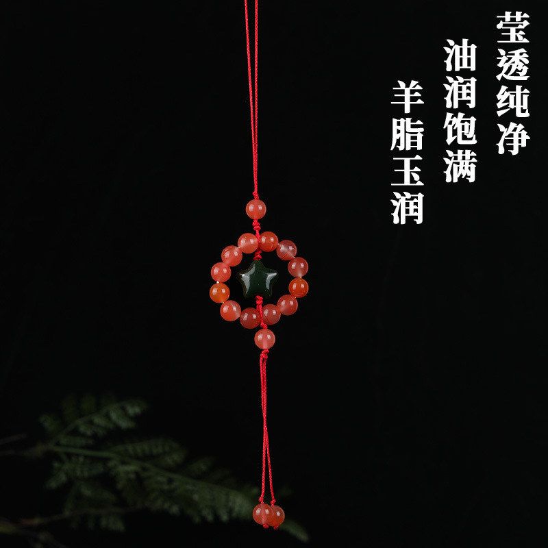 XBK手机链红环挂件南编织手工小