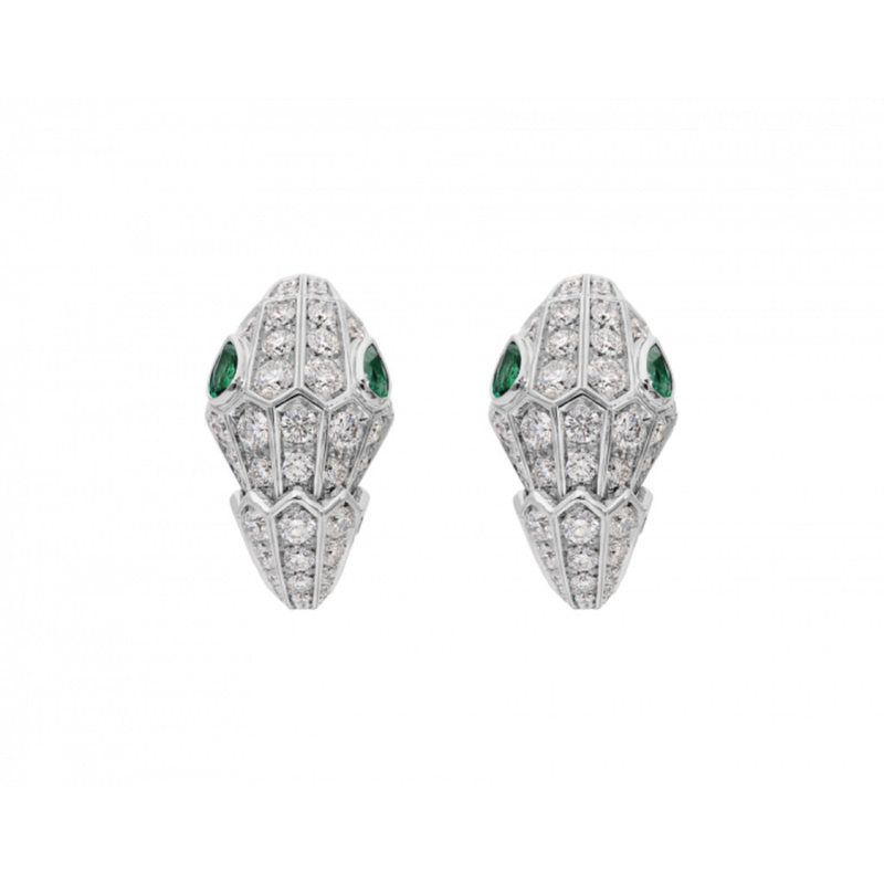 925银合成锆石耳饰蛇瞳木佐绿满