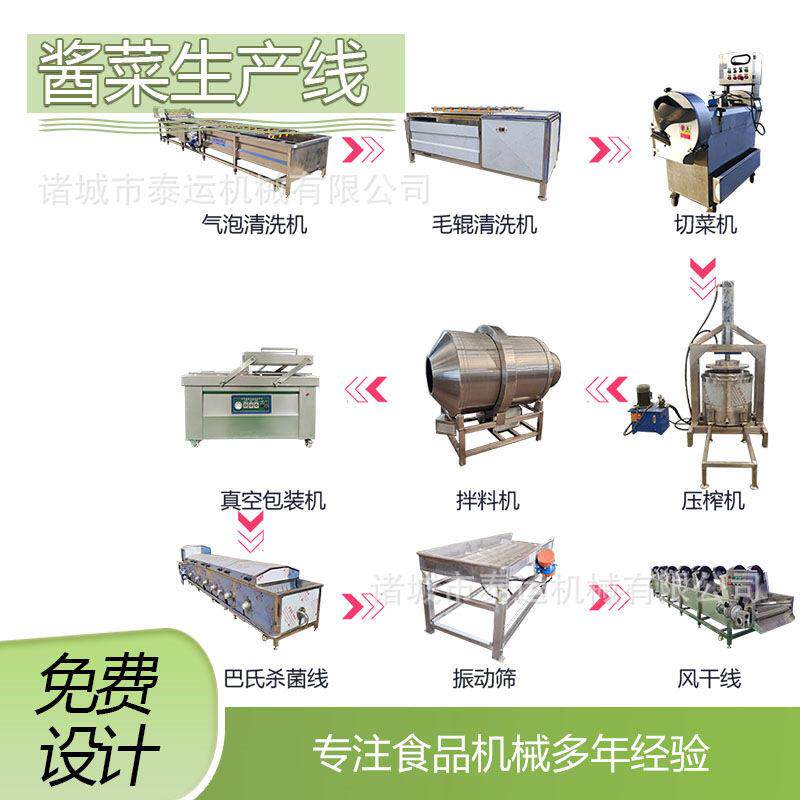 红油酸笋加工设备成套咸菜生产流水线酸菜黄瓜酱菜杀菌机生产设备