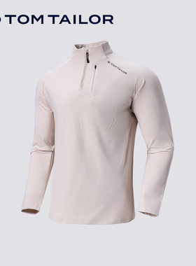 TOM TAILOR秋冬长袖保暖T恤卫衣男休闲潮牌圆领保暖长袖卫衣男士