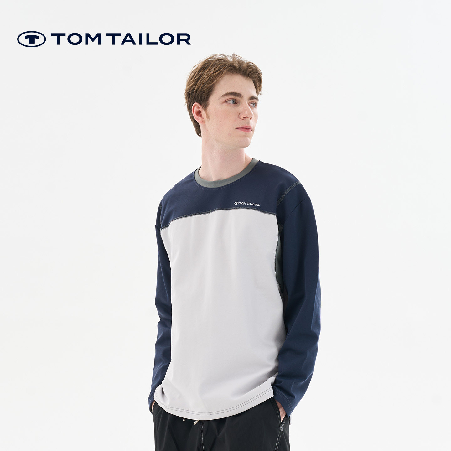 汤姆泰勒透气速干防晒长袖T恤