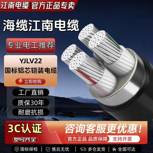 江南电缆yjlv223C国标铝芯电缆