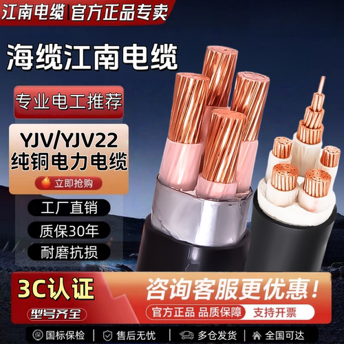 江南电缆yjv/yjv223C国标电缆线