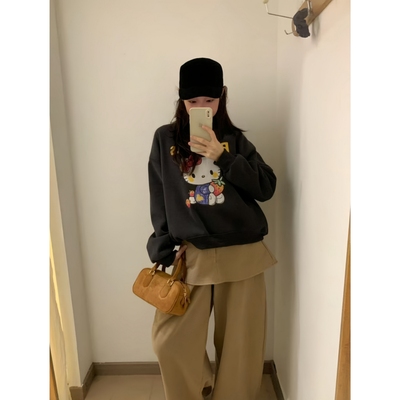 草莓kitty猫俏皮减龄圆领女卫衣