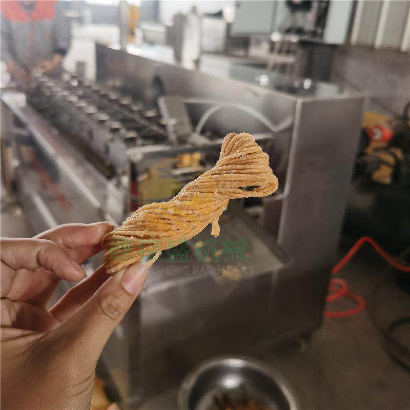 徐州土特产金丝馓子油炸机 全自动花蝶小馓子油炸线 油馓子机
