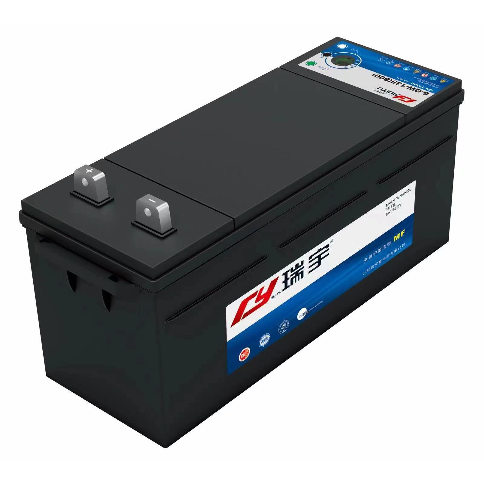 瑞宇6-QW-135蓄电池配套半电动叉车堆高车液压升降电瓶12v 135ah