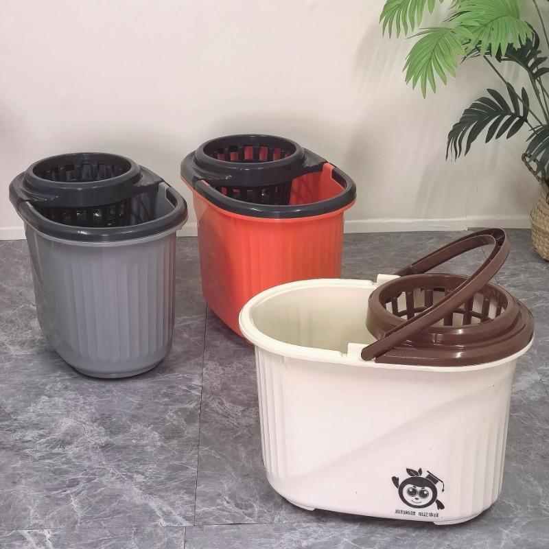 塑料拖把沥水桶加厚带滑轮省力家用地拖桶带网罩长方形高效清洁桶