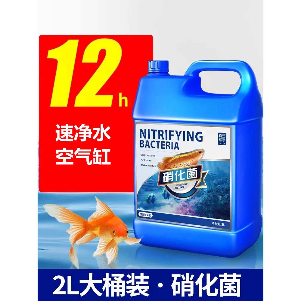 疯狂水草硝化细菌鱼缸用硝化菌消化细菌活菌稳定水质清澈剂净水剂