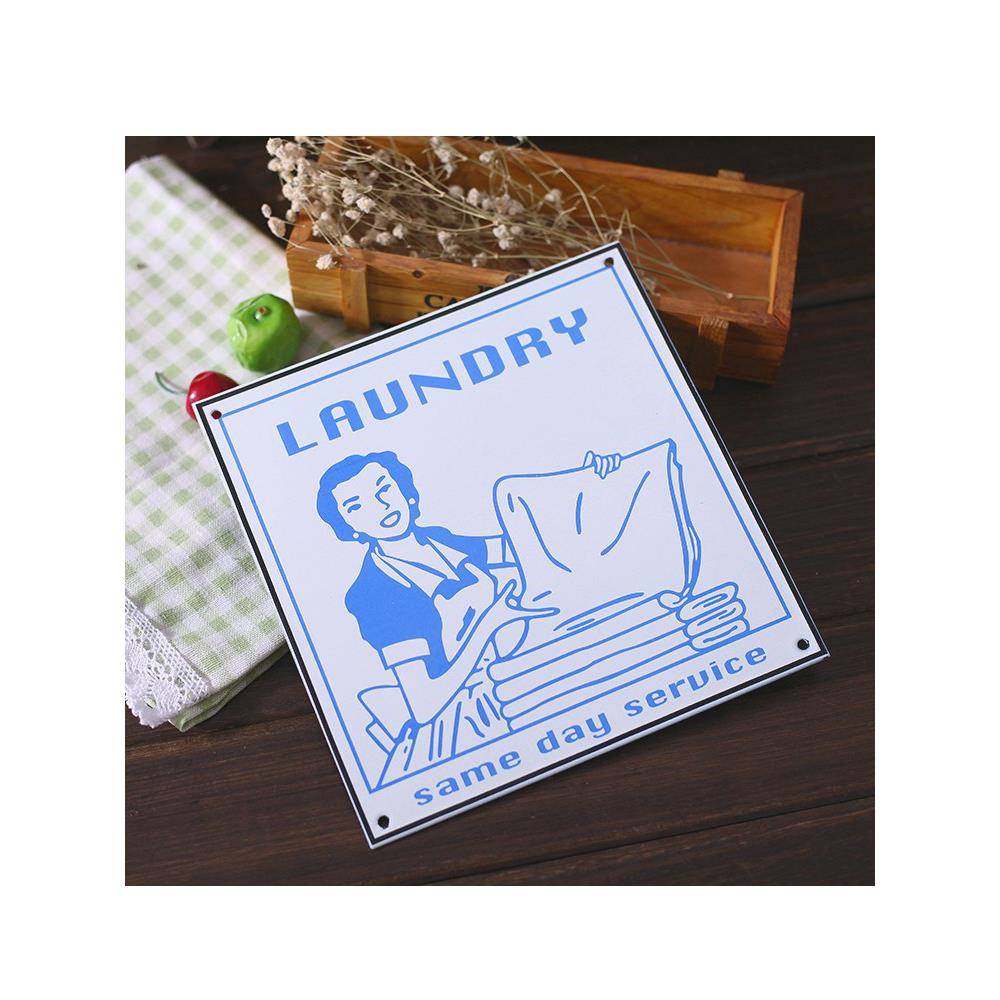 在欧洲国家覆古搪瓷装饰标志墙壁装饰挂画浴室洗衣标志浴室