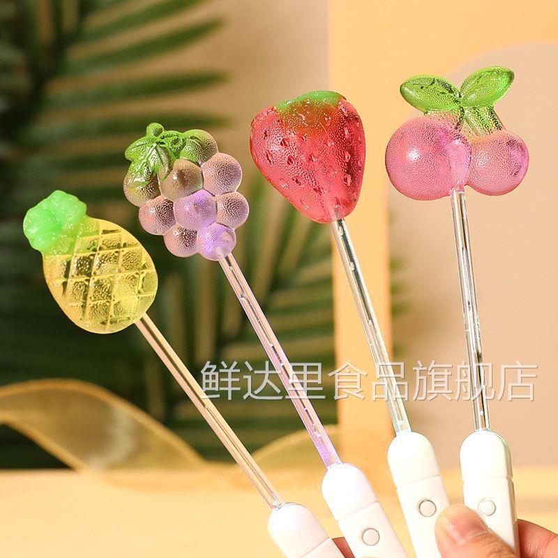 七夕情人节礼物网红会发光的美人尾巴贝壳棒棒糖夜光糖果玩具零食