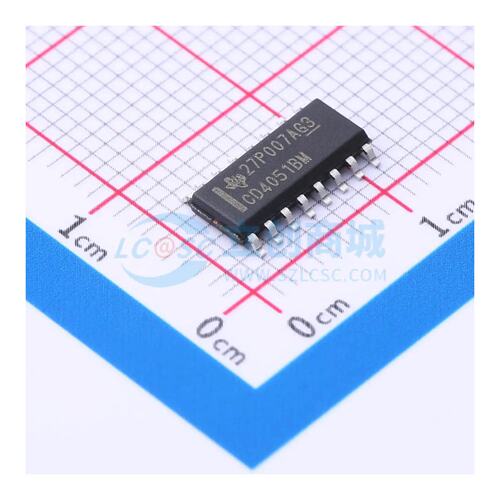 模拟开关/多路复用器 CD4051BM96G3 SOIC-16 原装正品