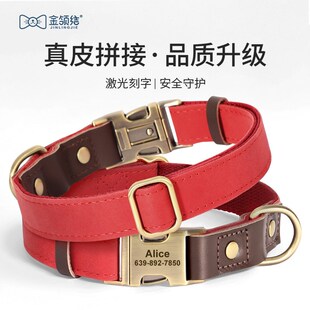 宠物狗狗项圈定制刻字小r型犬泰迪外出牵引颈圈柯基狗脖圈遛狗脖