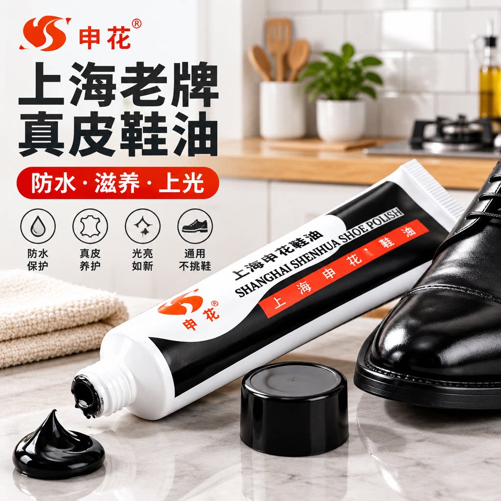 鞋油黑色正品上海老牌申花真皮保养皮鞋防水无色通用擦鞋正宗鞋油