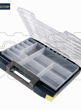 丹麦原装进口RAACO BOXXSER 分类工具盒 带3种颜色标签 12格 14格