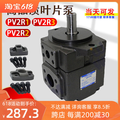 高压叶片泵PV2R1液压油泵永灵pv2r2定量液压泵总成配件pv2r3泵头