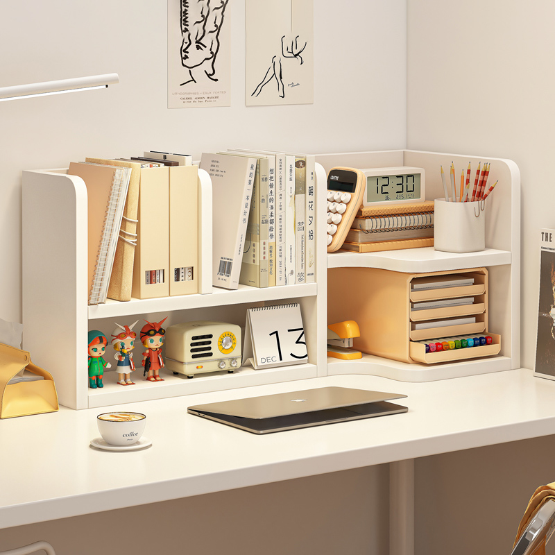 桌面置物架学生桌上书架宿舍书桌收纳架多层简易办公桌转角小书柜