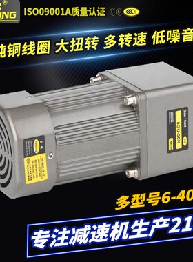 台松90W微型交流异步齿轮调速定速减速电机可逆控制马达减速机