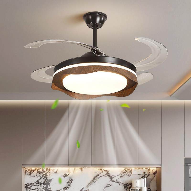 原木风电风扇灯超薄家用一体吊灯2024年新款卧室饭厅书房吊扇灯,家装灯饰光源,风扇灯,淘宝优惠券,粉丝福利购,淘宝优惠卷
