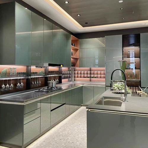 不锈钢橱柜定制北京全304不锈钢厨柜台面一体柜定做整体家用厨房