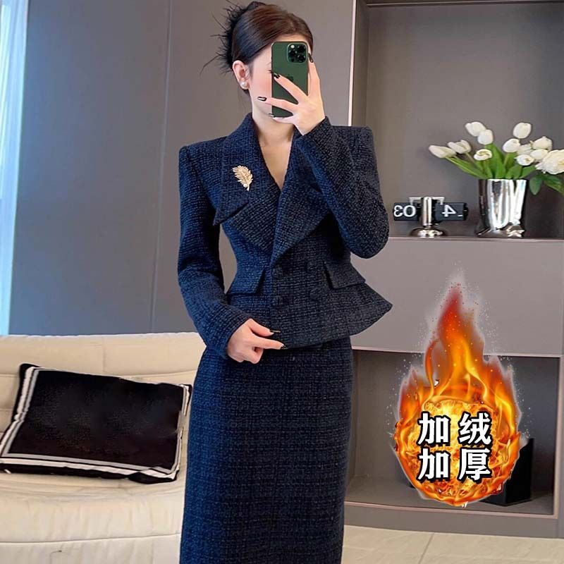 加绒厚两件套赫本风高级感