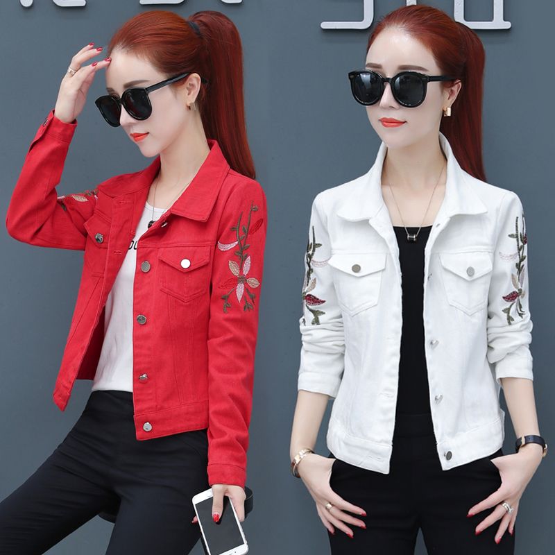 原宿风牛仔外套女春装2024