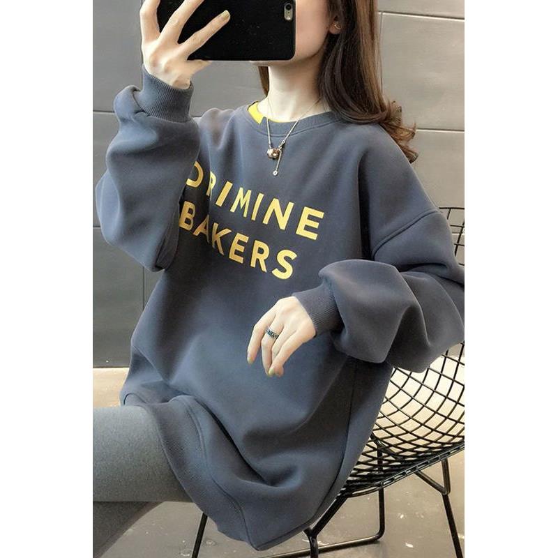 oversiz卫衣女秋冬加绒韩