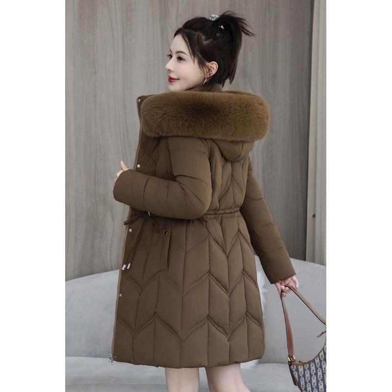 女士羽绒棉服冬季时尚中长