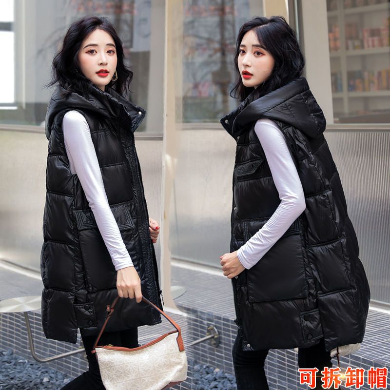 羽绒棉马甲女中长款2023秋