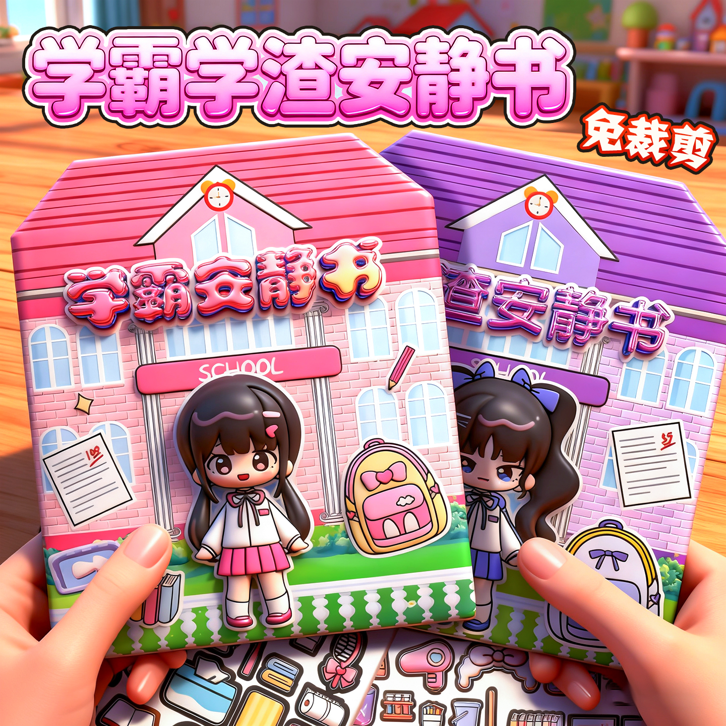 DIY手工粘贴女孩儿童益智安静书