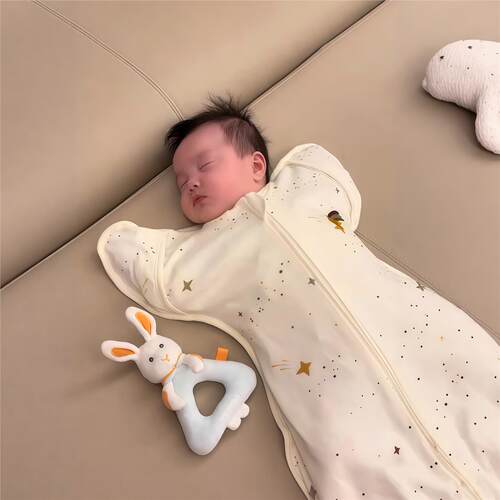 睡袋婴儿薄款春夏季投降式防惊跳襁褓小月龄宝宝防踢被感神器