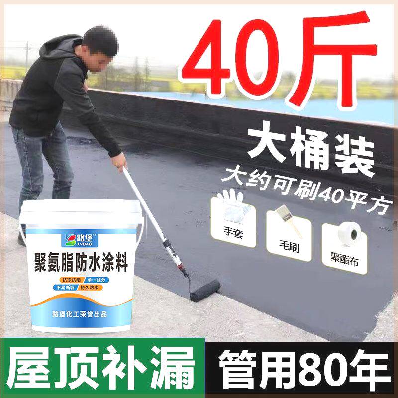 防水补漏裂缝渗水屋顶材料房顶永久性漏水防冻防水材料外墙版涂料