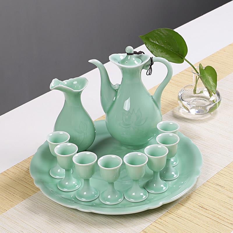 陶瓷酒具套装白酒杯仿古中式古典创意家用酒壶酒杯烈酒杯酒盅套件