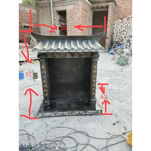 天然石雕土地庙大理石青石山神庙大理石雕刻祭祀供奉祠堂寺庙摆件