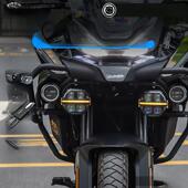 未来之眼星际X100摩托车射灯适用春风800MT防盗快拆切线强光爆闪