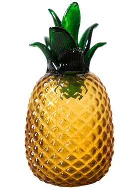 掬涵 玻璃菠萝凤梨 手工吹制拉制工艺品装饰摆件艺术美式礼物