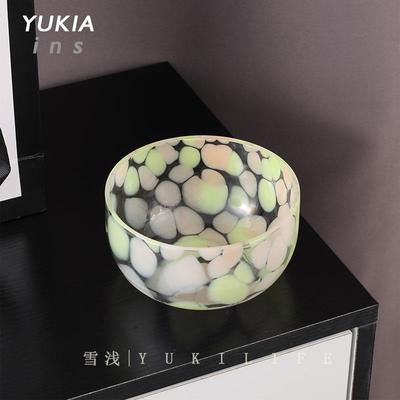 雪浅Yuki中古淡绿彩沙拉碗 自用小仙女颜值 色拉碗甜品碗餐碗日式