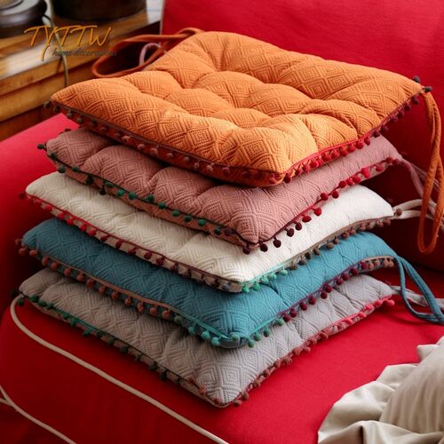 经典纯色乡村田l园风柔软轻肤桌椅飘窗沙发坐垫靠垫家居摆件