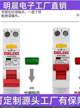 DZ47PLES双进双出1P+N家用空气开关带漏电断路器 占1位回路