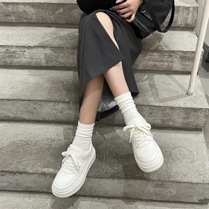 大叔家达文西鞋子 【大叔家】厚底增高小白鞋女20U24年春季新款百