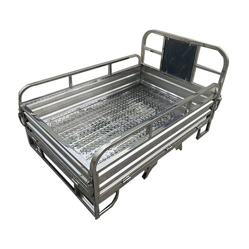 定制全不锈钢油车电动三轮车车厢加厚加固农用摩托车拉货车斗后斗