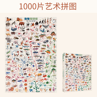 生命之树演化1000片成人拼图高难度学习知识益智儿童科普玩具礼物
