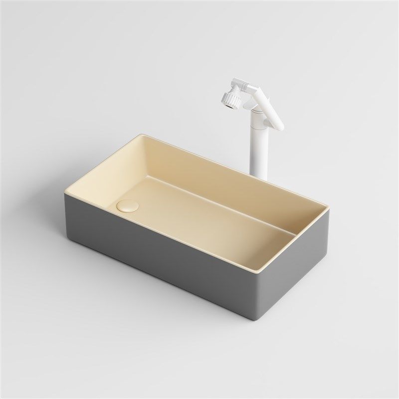 奶油风侧边下水台上盆家用方形洗手盆阳台洗衣机左右排出水偏心盆,家装主材,台上盆,淘宝优惠券,粉丝福利购,淘宝优惠卷
