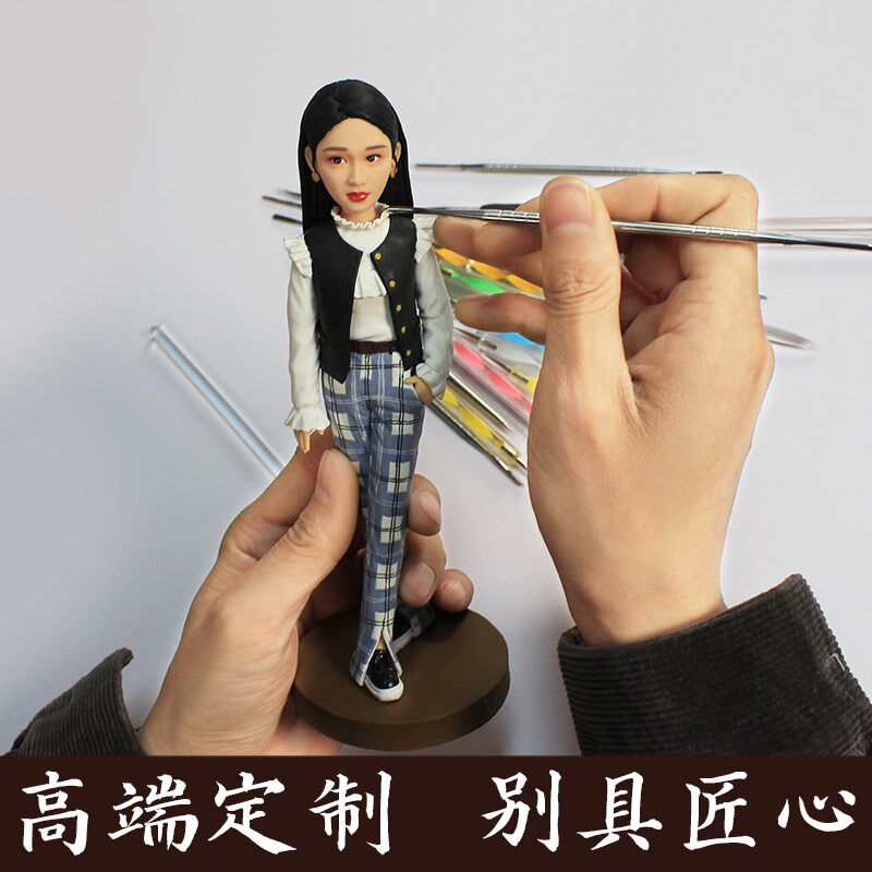 软陶人偶定制泥人真人公仔泥塑蜡像照片生日结婚个性礼物diy玩偶