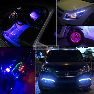 2835LED软灯带 柔性细灯条景观模型灯带灯金黄冰蓝 12V超细5MM窄版