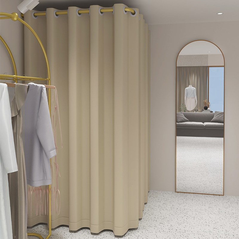 服装店试衣间简易门帘隔断帘衣帽间方形L形支撑架转角墙角窗帘杆