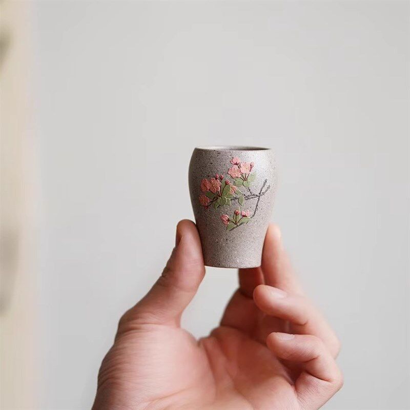 宜兴紫砂品茗杯主人杯白玉s段50cc高端精品小迷你杯水杯茶室小清