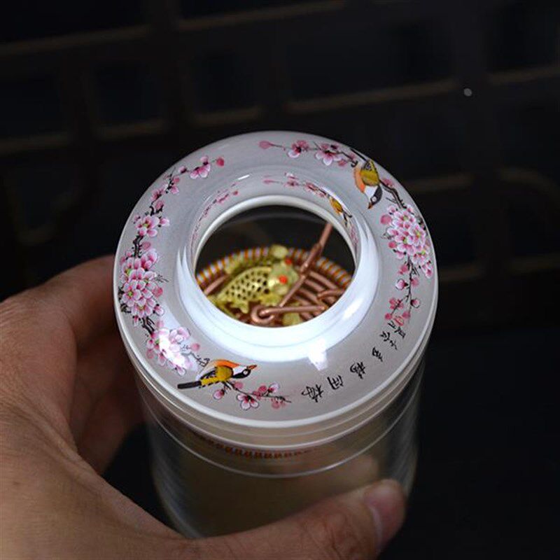 赠1.0胆簧保温套 老王手绘水晶喇叭口独眼有机蝈蝈罐